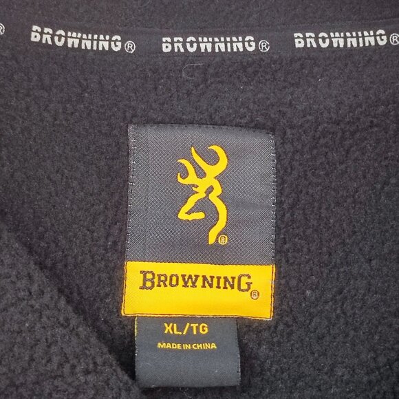 Browning shooter fleece jacket bluish grey black men's size XL - Picture 4 of 9